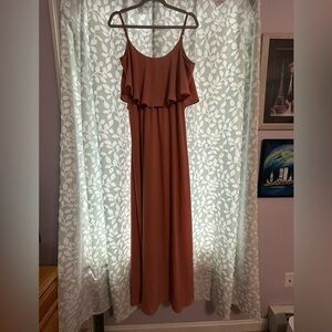 Show Me Your Mumu Caitlin Ruffle Maxi Dress Size L Wedding